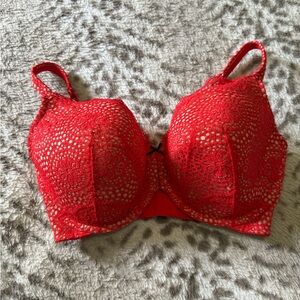 Cacique Red Lace Underwire Bra NEVER WORNNNN